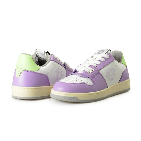 Versace Women's Medusa Logo Multi-Color Leather Sneakers Shoes US 7 IT 37 - Picture 8 of 8